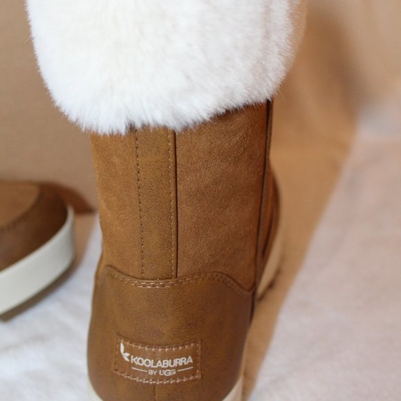 UGG TYNLEE SUEDE TALL FUR BOOTS‎ CHESTNUT - Picture 5 of 8